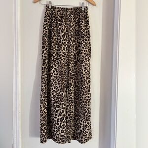 SHEIN Teen Leopard Print Wide Leg Pants - Size 14